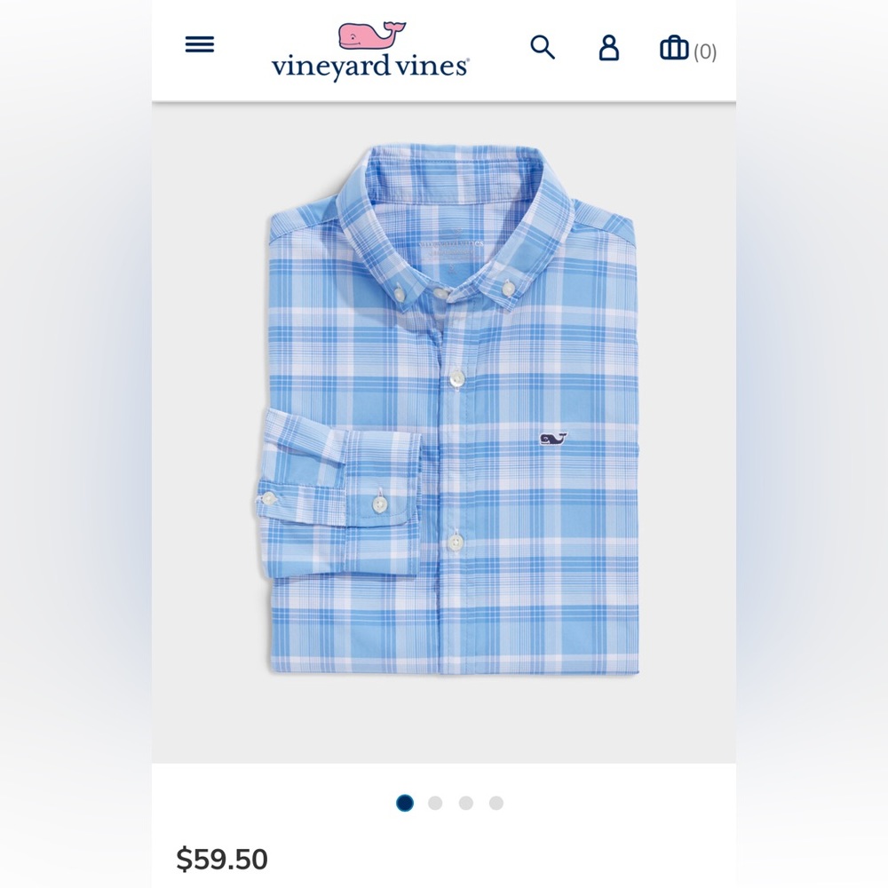 Vineyard Vines Boys on-the-go performance button down Size L/16